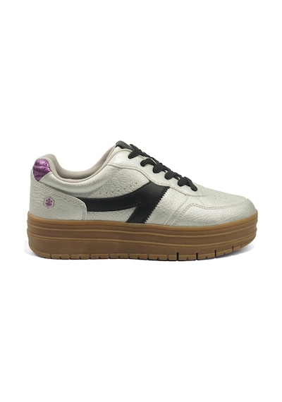 Lumberjack Nıcky Gümüş Kadın Sneaker 000000000102694277 Gümüş-sıyah-mor
