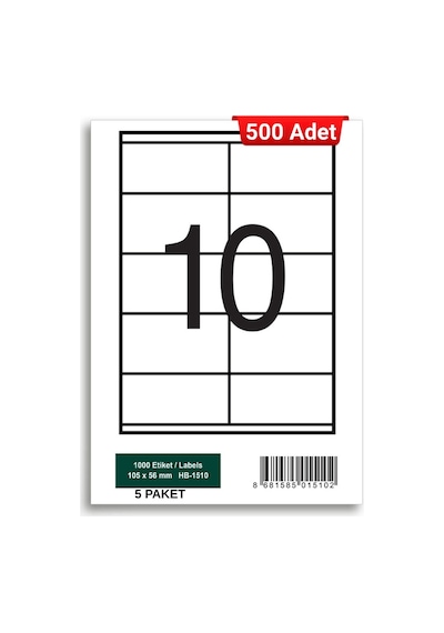 Herboy Hb-1510 105 X 56 Mm A4 Laser Etiket 500 Adet
