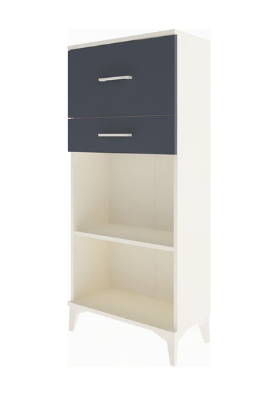 Arges Dolap Tek Raflı 2 Çekmeceli 60x30x134 Aytaşı-antrasit Aytaşı
