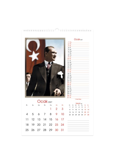 Keskin 2027-31 43 12 Yp.spr.duvar Takvimi-atatürk