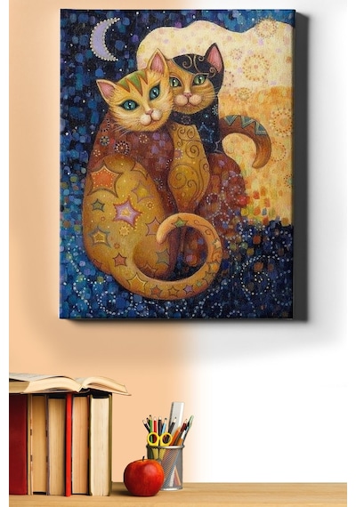 Webstyle Sayılarla Boyama Seti Kasnaklı Sevgili Kediler 60 X 75 Cm