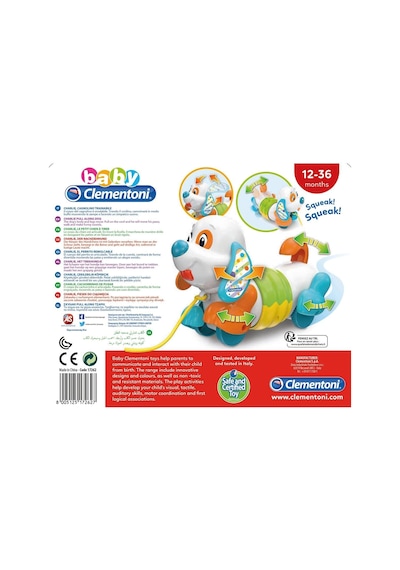 17262 Baby Clementoni - Çek Çek Köpek +9 Ay Çok Renkli