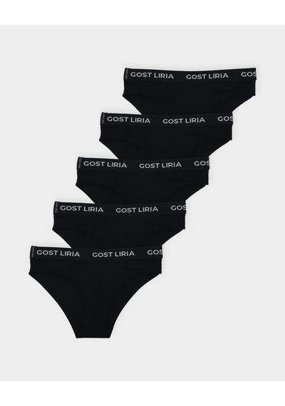 Gost Liria Root Kadın Slip Külot 5 Li Paket - Siyah Siyah