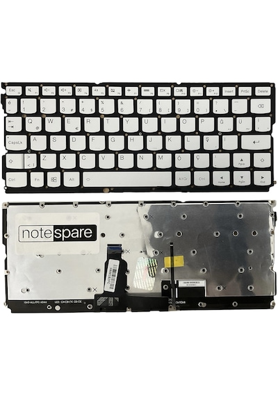 Lenovo İle Uyumlu Yoga Lcm15h3, Lcm15h33usj6862 Notebook Klavye Işıklı Gümüş Gri Tr