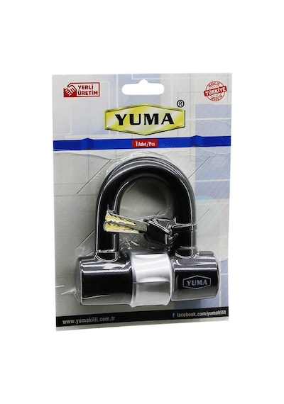 Yuma-740 Çok Amaçlı Çelik U Bar Kelepçe Disk Anahtarlı Asma Kilit