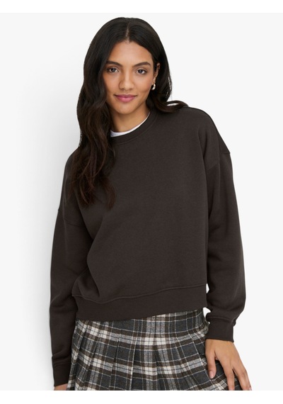 Only Onlbest L/s Crew Neck Swt Kadın Kahverengi - 15338727