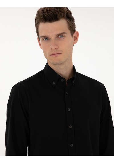 Pierre Cardin Erkek Siyah Gömlek Desenli 50311308-vr046 Siyah