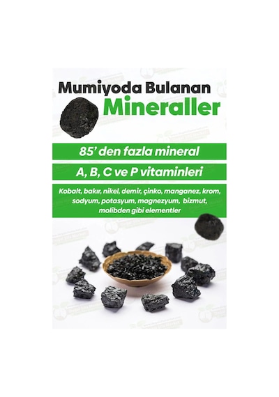 %100 Saf Mumiyo 30'lu Tablet Kırgızistan'dan İthal Shilajit