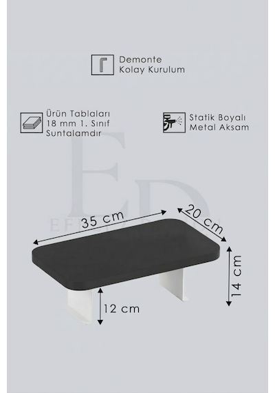 Yan Sehpa , Ayarlanabilir Koltuk Sehpası , Mutfak Ve Banyo Tezgah Üstü Sehpa , Ponte Tepsi Sehpa Atlantik Çam