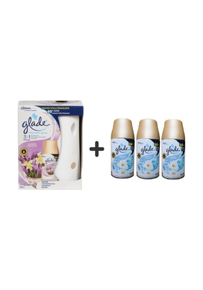 Glade Otomatik Sprey Sistem + Yedek Lavanta Ferahlığı + Temizliğin Ferahlığı 4 x 269 ML