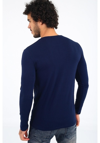 Oksit Mys Lion 4013 Slim Fit Likralı Uzunkol Basic Sweat