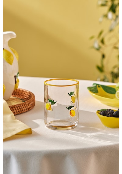 Karaca Desenli Meşrubat Bardağı 420 Ml Sarı