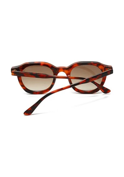Grovela Leopar Desenli Kahverengi Cam Vintage & Retro Unisex Güneş Gözlüğü