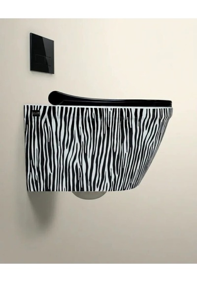 Zebra Kanalsız Asma Klozet Renkli