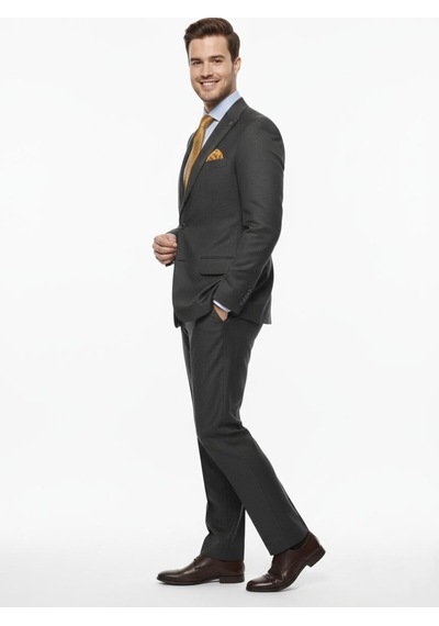 Presto Erkek Slimfit Çizgili Yün Takım Elbise 6 Drop Lacivert 2127-200 Lacivert