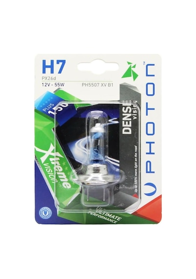 Photon Ampul H7 12v 55w Xtreme Vision +%150 Fazla Işık Tekli Blister Pht Ph5507 Xv B1