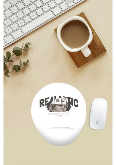 Realistic Yazılı Bilek Destekli Mouse Pad Mousepad