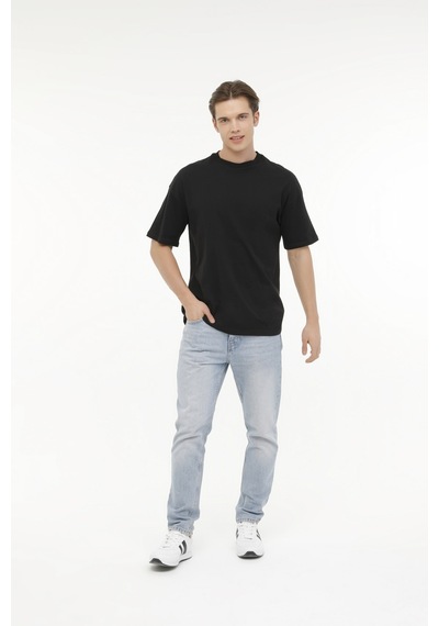Kinetix Mb 11Bs102 4Fx Siyah Erkek Kısa Kol T-Shirt 000000000101532723 Siyah