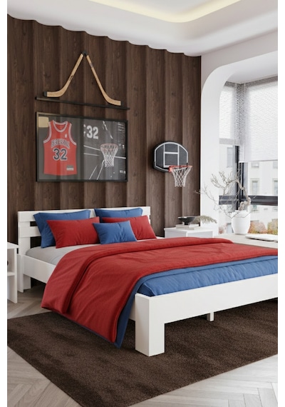 Letto Çift Kişilik Mdf Karyola Ve 2 Komodinli Set