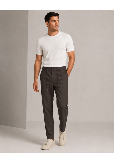 Danger Erkek Beli Lastikli Comfort Fit Pantolon Kahverengi 0170ddngr