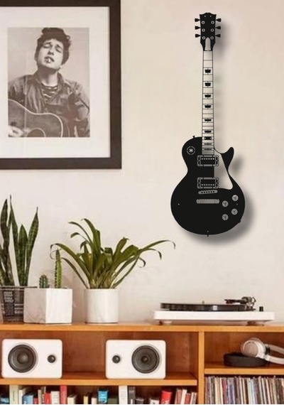 Elektro Gitar Metal Duvar Dekoru Gibson Les Paul Duvar Dekoru