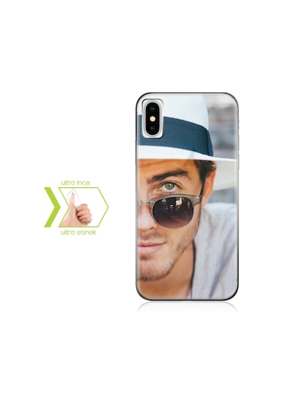 Kişiye Özel Iphone X Ince Şeffaf Silikon Telefon Kapağı