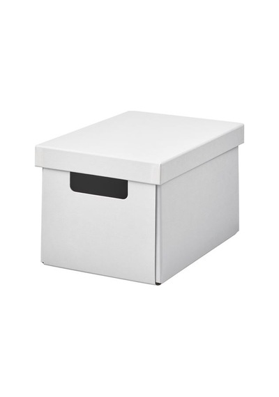 Ikea Fjäderharv Kapaklı Kutu, Beyaz, 18x25x16 Cm