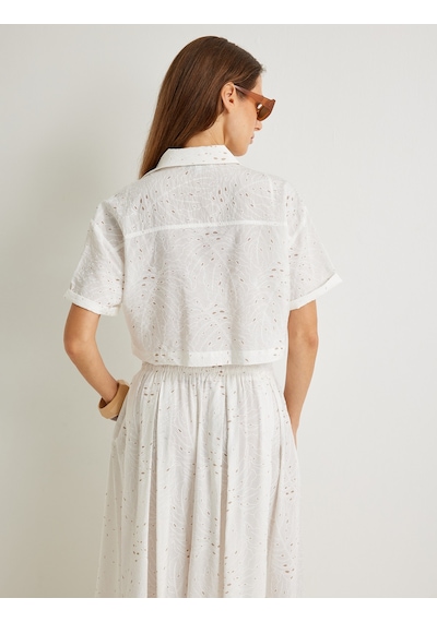 Koton Koton X Şahika Ercümen - Fisto Crop Oversize Gömlek Kısa Kollu Viskon Beyaz Desenli 4sak60175ew Beyaz Desenli Koton Koton X Şahika Ercümen - Fisto Crop Oversize Gömlek Kısa Kollu Viskon Beyaz Desenli 4sak60175ew Beyaz Desenli