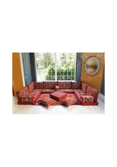 Otantik Şark Köşesi Takımı Kırmızı Anadolu 18 Parça Kilim Ve Puf Dahil Süngerli Sedir Seti Otantik Şark Köşesi Takımı Kırmızı Anadolu 18 Parça Kilim Ve Puf Dahil Süngerli Sedir Seti