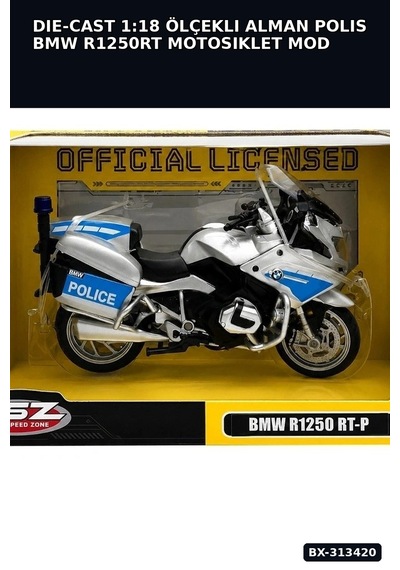 Die-cast 1:18 Ölçekli Alman Polis Bmw R1250rt Motosiklet Modeli 1 Adet Bx-313420