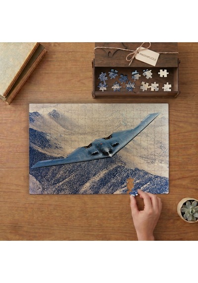 Ağır Bombardıman Uçağı Tasarımı 240 Parça Ahşap Puzzle Ahşap Kutuda Mpy10187