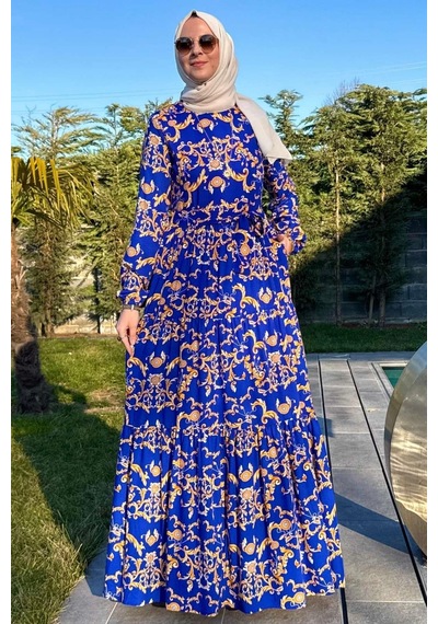 Rabia Şamlı Hürrem Elbise Saks Normal