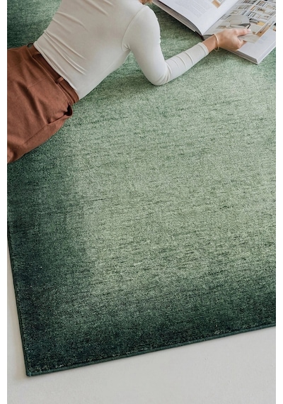 Hoom Rugs Etro 2707 Yeşil Çerçeveli Vintage Desenli Salon Halısı