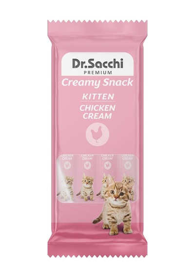 Kedi Ödül Sıvı Kitten Chicken Kedi Maması 4'lü
