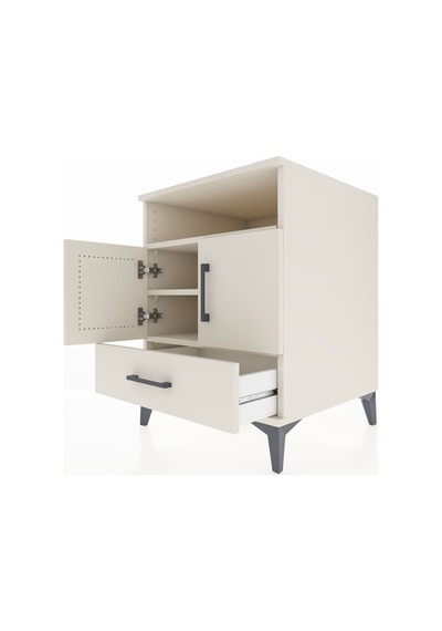 Kronos Komodin 3 Raflı Tek Çekmeceli 2 Kapaklı 60x59x80 Aytaşı-aytaşı Aytası