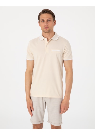 Pierre Cardin Erkek Bej Tişört 50307562-vr011 Bej