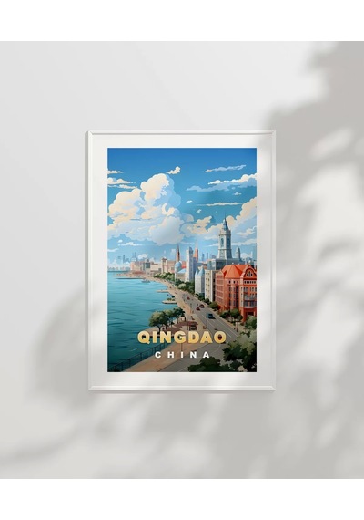 Çerçevesiz Poster Qingdao Sahil Manzarası