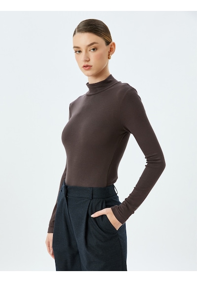 Koton Slim Fit Alttan Çıt Çıt Düğme Kapamalı Dik Yaka Viskon Uzun Kollu Body Kahverengi 5wak50224ek Kahve Koton Slim Fit Alttan Çıt Çıt Düğme Kapamalı Dik Yaka Viskon Uzun Kollu Body Kahverengi 5wak50224ek Kahve