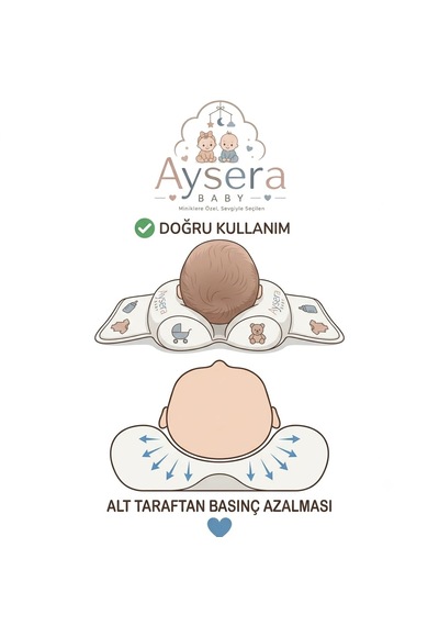 Ortapedik Bebe Yastığı Açık Mavi