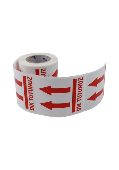 Dik Tutunuz Etiketi 70mm X 80mm Ruloda 250 Adet Kuşe Rulo Etiket