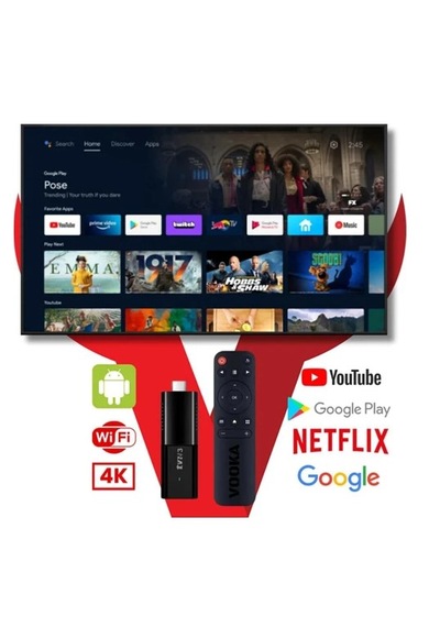 Siyah Ultra Hd Android Tv Box 4k Android Tv Box Tv Stick Medya Oynatıcı Smart Tv Wifi