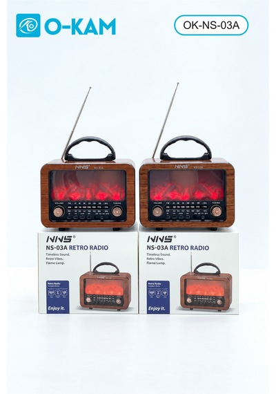 O-kam Ok-ns-03a Bluetooth Taşıma Saplı Şömine Efektli Radyo