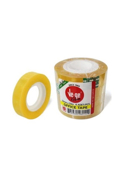 Ve-Ge Selefon Bant Office Tape 12MM x 33Mt 4 Lü Paket