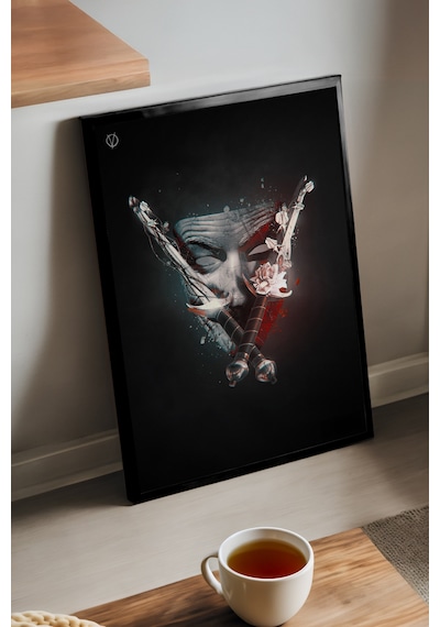 V For Vendetta Siyah Ahşap Çerçeveli Poster, Film Duvar Tablosu