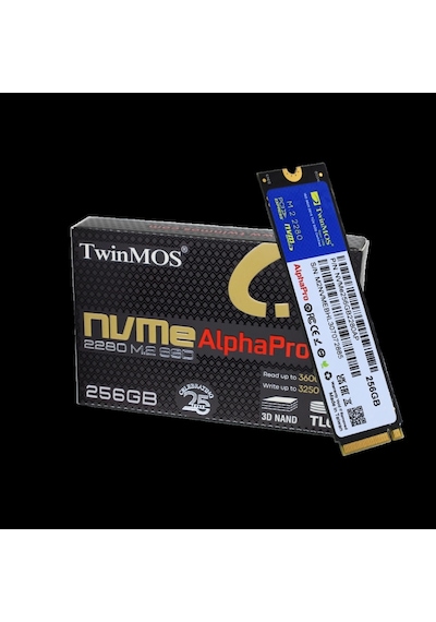 Twinmos Nvme256gb2280ap, Alphapro, 256gb, 3600-3250mb/s, Gen3, Nvme Pcıe M.2 2280, Ssd, Tlc, 3dnand