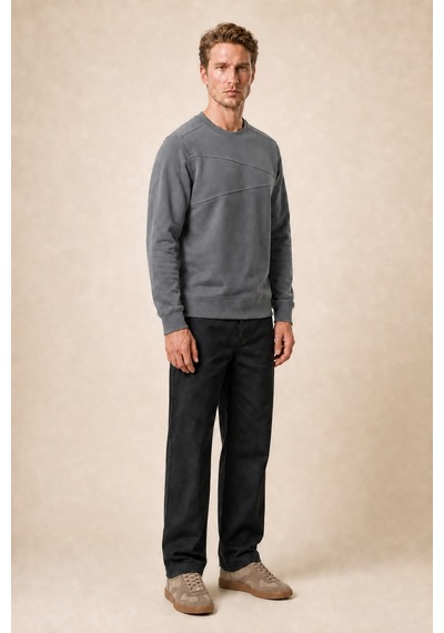 Redline Lines Regular Fit Kışlık Sweatshirt Füme