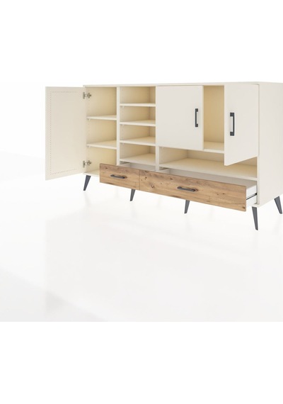 Kronos Konsol 8 Raflı 2 Çekmeceli 3 Kapaklı 176x59x99 Aytaşı-ayta Aytaşı-aytaşı/çam