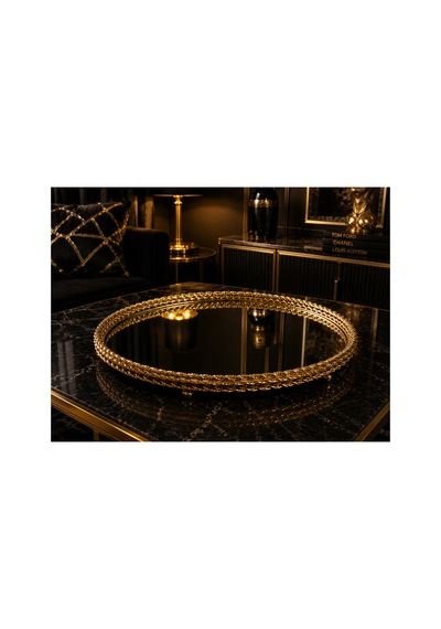 Sleep Nova Royal Mirror Gold Aynalı Dekoratif Tepsi