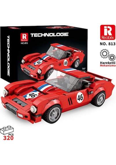 Reobrix Creator 813 Ferrari 250 Gto Spor Araba Yaratıcı Yapı Blok Seti Building Blocks - 320 Parça