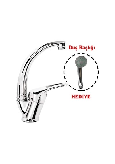Mix Kuğu Banyo Batarya + Duş Başlığı Hediyeli Çok Renkli